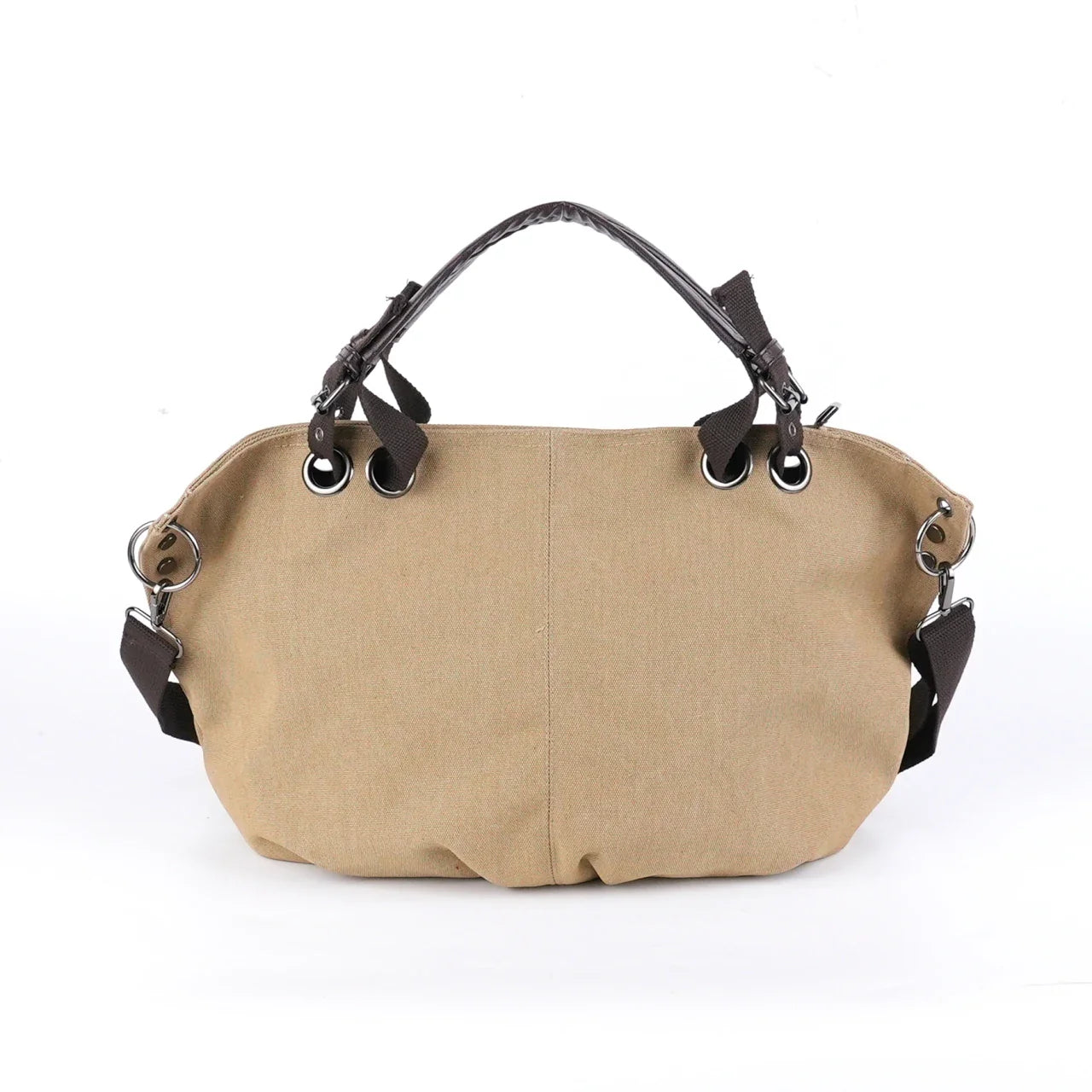 Women's Large Capacity Canvas Messenger Bag Fashion Casual Solid Crossbody Shoulder Tote Handbag Designer Female