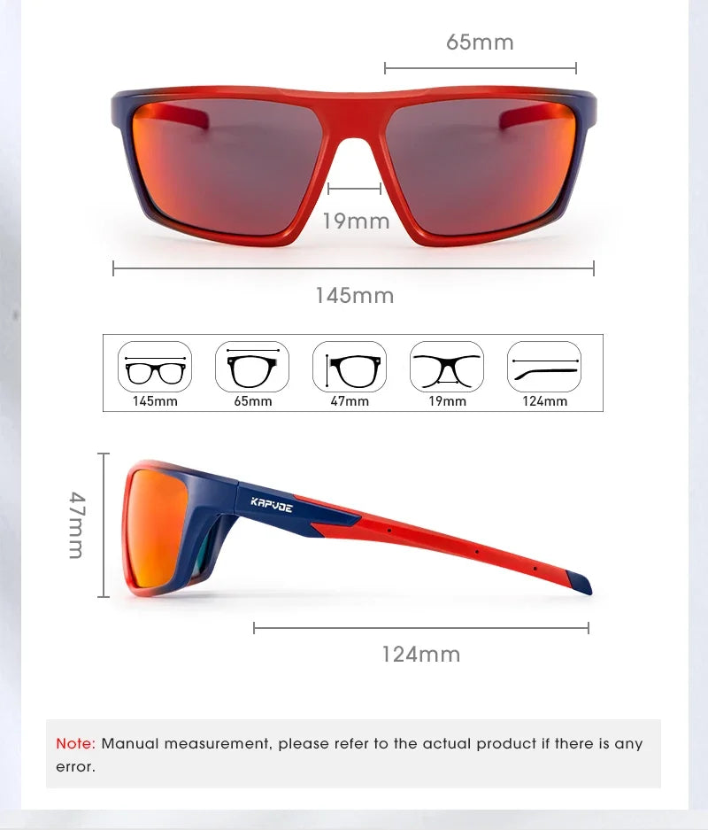Men Fashion Polarized Sunglasses Cycling Glasses UV400 Eyewear for Men Women Driving Climbing Outdoor Sports Sunglasses