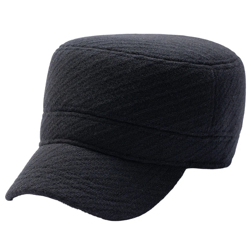 Winter Bomber Hat with Visor Warm Earflaps Hat Warm Lined Baseball Cap Trapper Hunting Hats Oversize Cadet Hat for Big Head Men