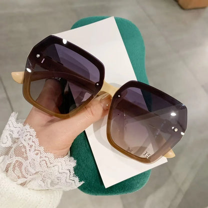 Polygon High Quality Sun Glasses Women New 2025 Fashion UV400 Anti UV400 Driving Vintage Girls Sunglasses Lentes De Sol Mujer