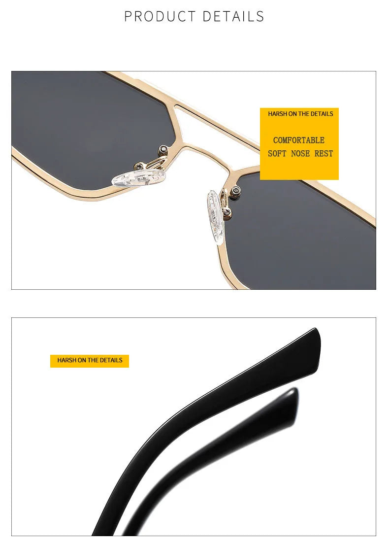 Fashion Punk Sunglasses Women Trendy Luxury Vacation Steampunk Sunglasses For Men Retro Glasses Gafas De Sol Hombre Zonnebril