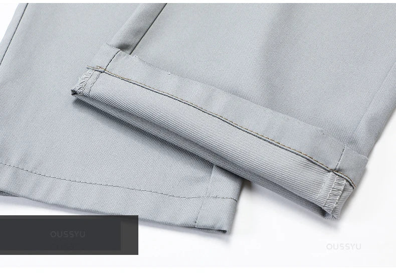 High Quality Luxury Straight Business Suit Pants Men Bamboo Fiber Designer Spring Summer Elegant Casual Long Formal Trouser Male