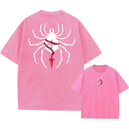 Vintage Anime Hunter X Hunter Acid T Shirt Graphic Print Tees Men Women Manga Street Washed 100% Cotton T Shirts Unisex