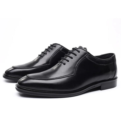 Size 38-48 Men Dress Shoes Top Layer Cowhide Leather Elegant Business Formal U-Tip Shoes Mens Dress Shoes for Men Wedding