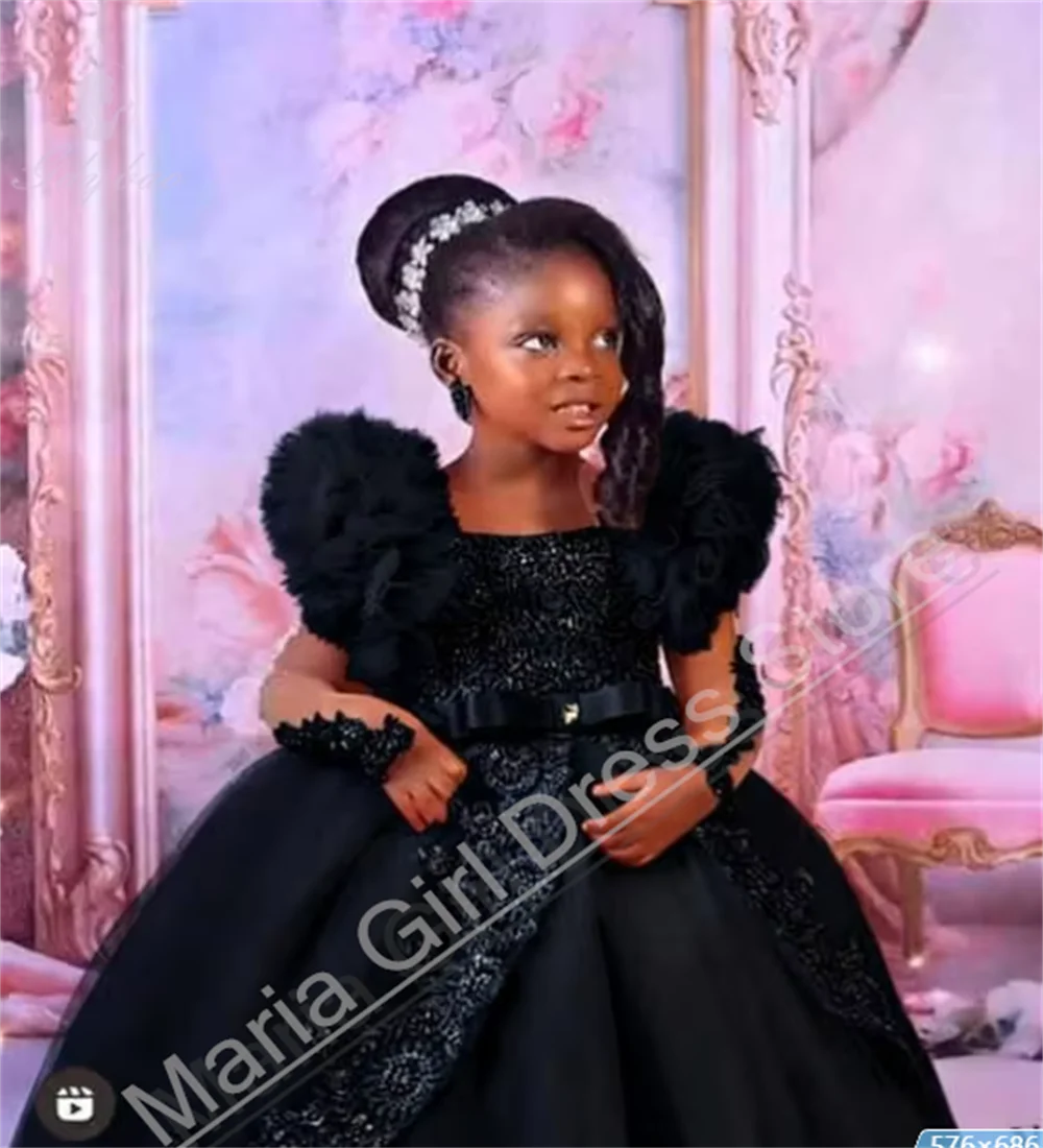 Customized Pink Little Baby Girls Wedding Party Dresses Lace Appliqued Flower Girl Dresses Beauty pageant Dress For Photo Shoot