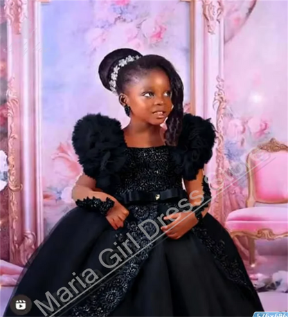 Customized Pink Little Baby Girls Wedding Party Dresses Lace Appliqued Flower Girl Dresses Beauty pageant Dress For Photo Shoot