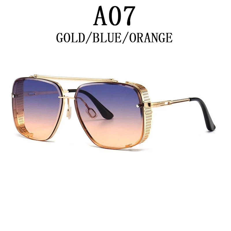 Steampunk Sunglasses For Men 2023 Punk Sunglasses Women Vintage Fashion Glasses Luxury Retro Square Shades Trending Gafas De Sol