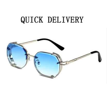 Steampunk Sunglasses For Men Punk Retro Sunglasses Women Trendy Vintage Fashion GlassesLuxe Gafas De Sol Hombre Zonnebril Heren