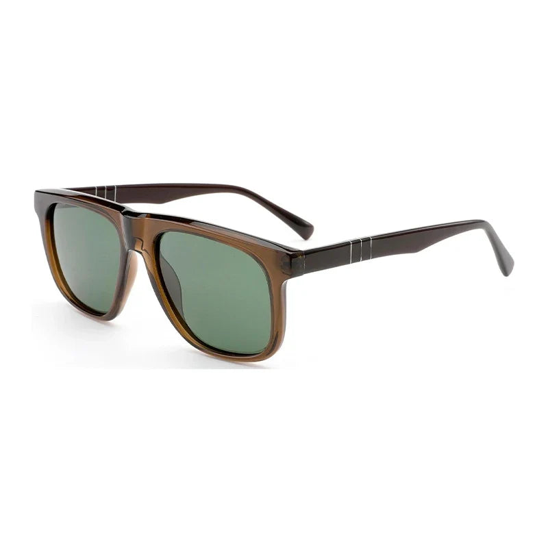 Trend Acetate Polarized Square Prescription Sunglasses For Men Stylish Uv400 Protection Corrective Sun Glasses