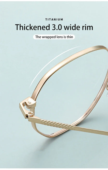 New Retro Simple Fashion Eyeglass Frames Semi Titanium Myopia Anti-Blue Light Glasses Customizable Prescription 86604