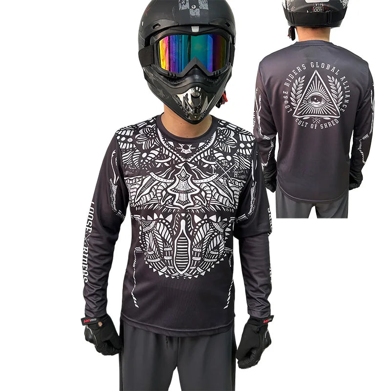 Loose Riders jersey Mtb shirt mountain bike enduro long-sleeved moisture wicking jersey DH motocross downhill jersey