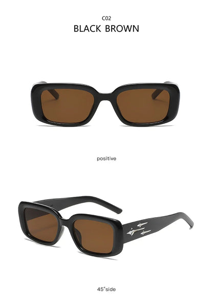 Cycling Retro Y2K Style Small Square Sunglasses Women kitten Eye Sunglasses Fashion Colorful Mirror Goggles Punk Suns Glasses