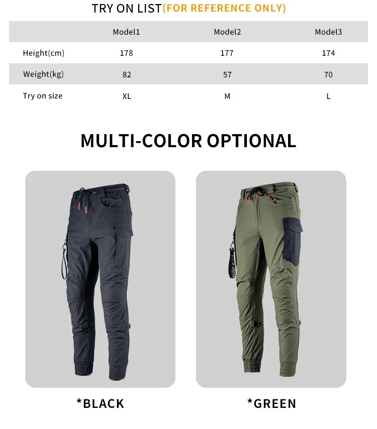 New Black Motorcycle Pants Riding Men Equipemt Summer Breathable Trousers With CE Protection Armor Wearing Gears Accessories