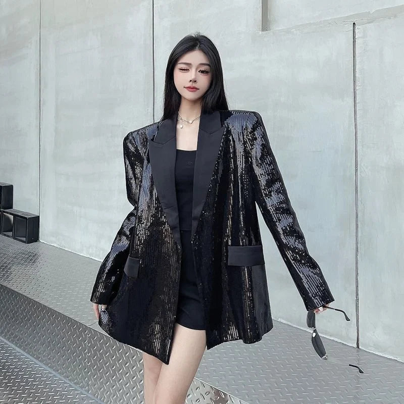 Fashion High-Quality Blazer Jacket Women 2026 New Autumn Long SleeveTemperament Casual  All-Match Ladies Suit Outerwear Tops