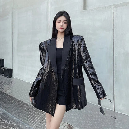 Fashion High-Quality Blazer Jacket Women 2026 New Autumn Long SleeveTemperament Casual  All-Match Ladies Suit Outerwear Tops