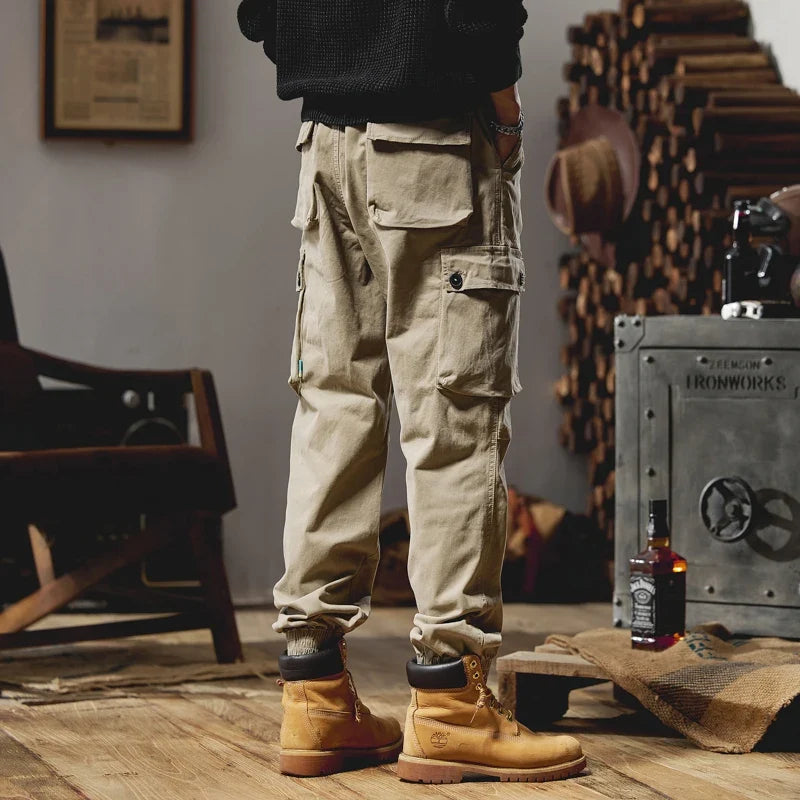 Joggers Cargo Pants Mens Casual Hip Hop Multi-Pocket Male Trousers Sweatpants Streetwear Techwear Tactical Khaki Pants BLW9106