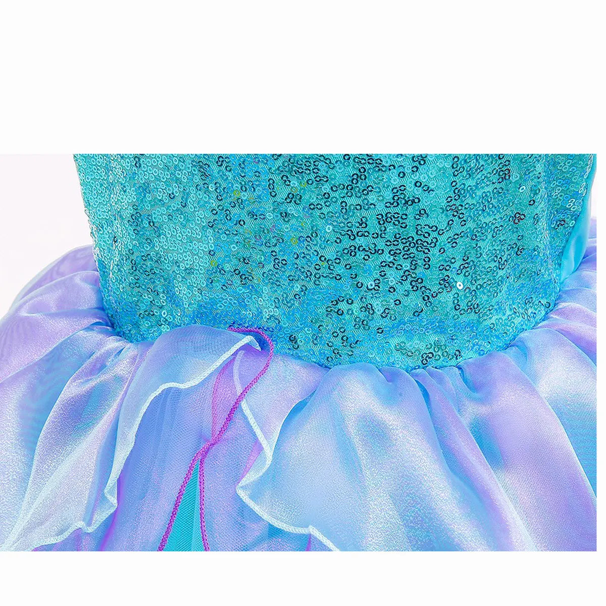 Summer Girl Mermaid Dress For Children Birthday Party Princess Cosplay Costume Ariel Halloween Fantasy Dress Summer Elegant Gown