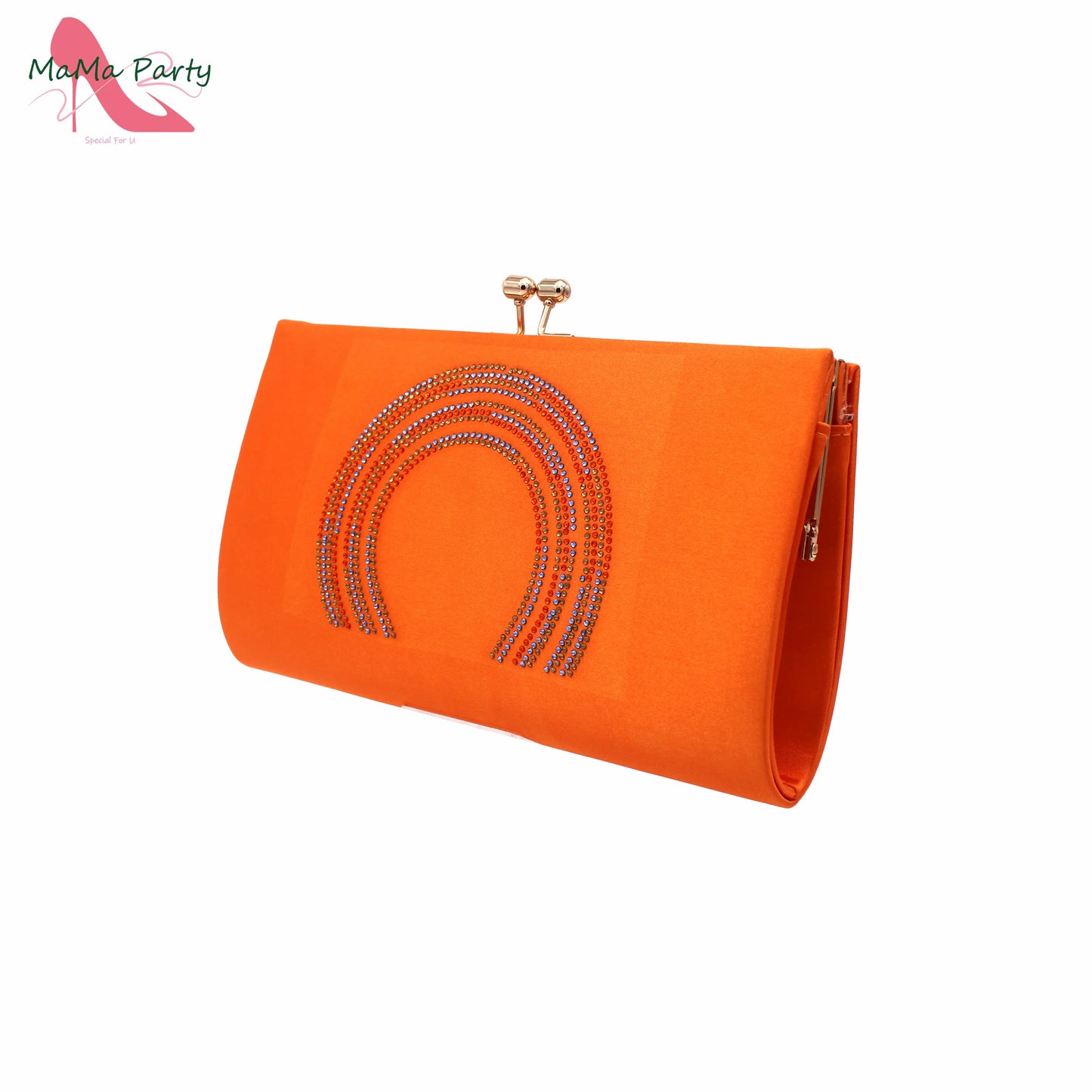 Orange Color Mature Pumps African Design Women Matching Shoes and Bag Set with Platform High Quality Sandals for Wedding