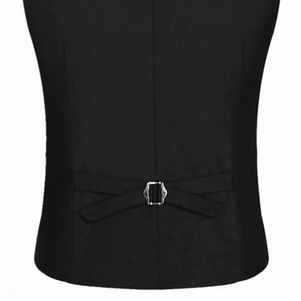 2025 Men Vest Single-breasted V Neck Formal Waistcoat Suit Vest Men Wedding Summer Beach One Piece Waistcoat V Neck Fashion Cost
