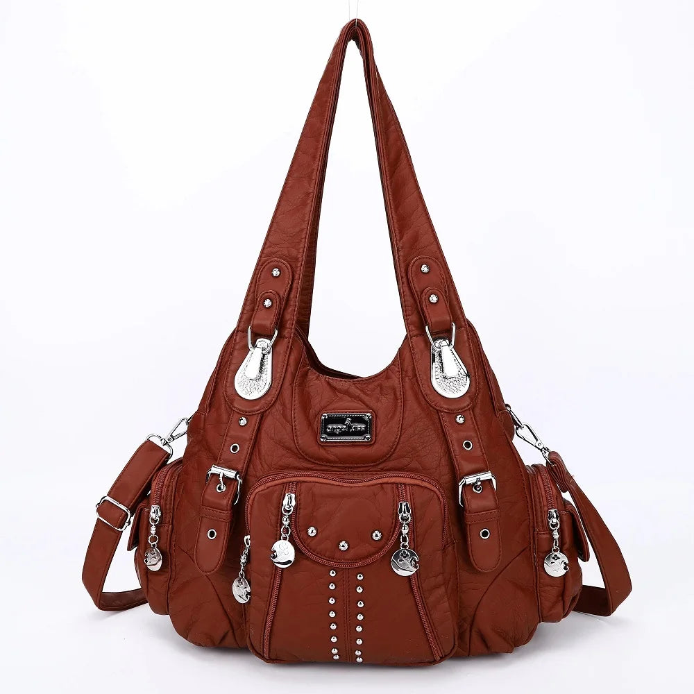 Women Handbags Women Shoulder Bags Fashion PU Leather Handbag Female Satchel Big-capacity Shoulder Purse Bag bolsa feminina