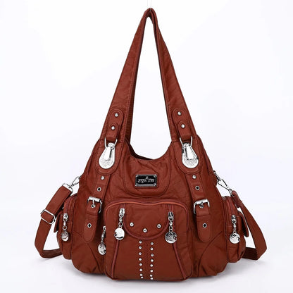 Women Handbags Women Shoulder Bags Fashion PU Leather Handbag Female Satchel Big-capacity Shoulder Purse Bag bolsa feminina