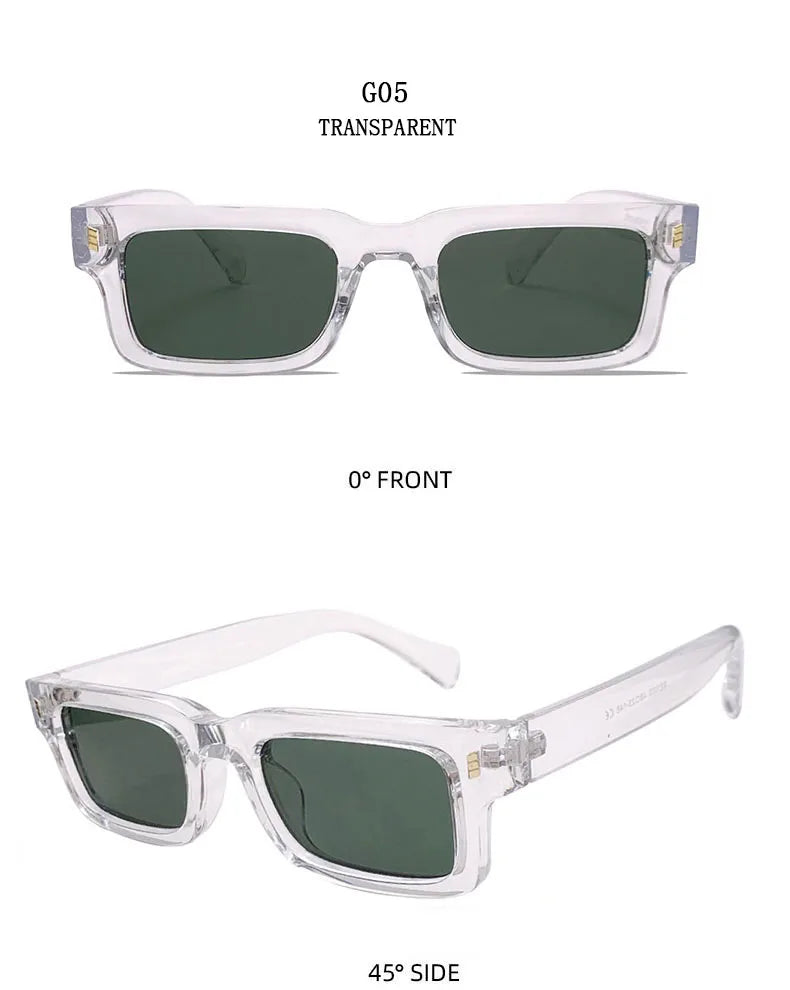 New Square Sunglasses For Men 2024 Small Frame Vintage Sunglasses Women Trendy Retro Fashion Glasses Gafas De Sol Hombre Lunette