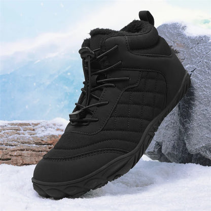 New Winter Booties Outdoor Waterproof Barefoot Boots For Men Ankle Boots Plush Warm Snow Shoes Non-slip Casual Sneakers Big Size