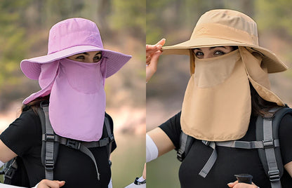 Fisherman's hat, male sun hat, summer outdoor quick drying sun hat, fishing breathable sun hat, female face mask hat