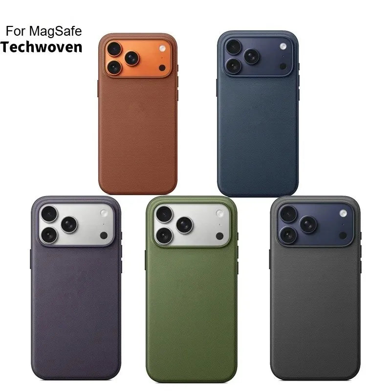 New Luxury Technology Woven Anti-scratch Case For iPhone 17 Pro Max 17 Pro For Magsafe Magnetic Wireless Charging Cover with box