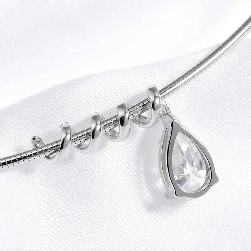 3CT 5CT All Moissanite Necklace for Women DIY Pendant Lab Diamond Couple Gifts 100% Real 925 Sterling Silver Jewelry