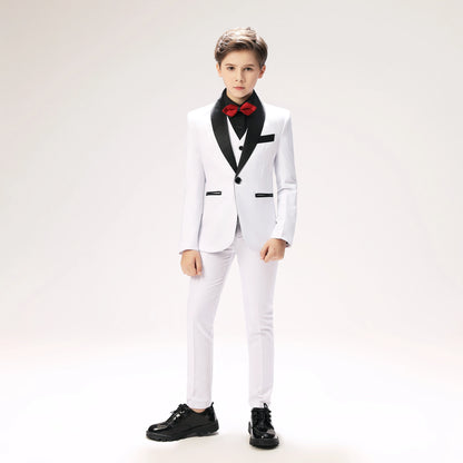 Back-to-school Boys Suit 3 Piece Jacket Vest Trousers Pants Children's Tuxedo Wedding Suit Classic Formal Dress Slim Teen Suit
