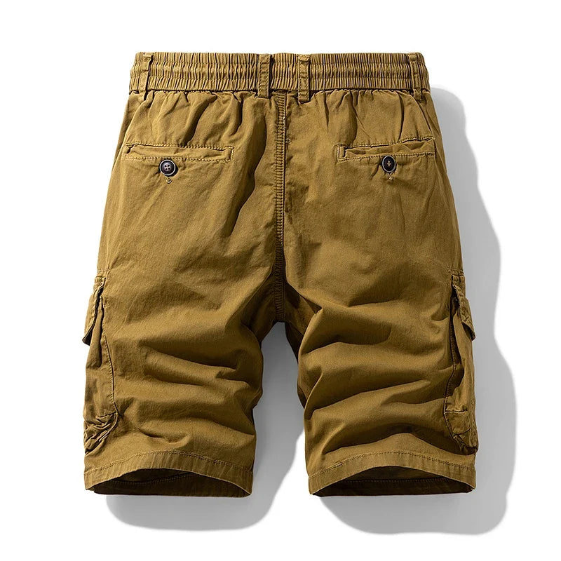 Summer Men Cargo Cotton Shorts Mens Beach Multi Pocket Shorts Pants Man Spring Casual Fashion Joggers Shorts Male Dropshipping