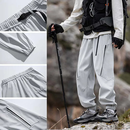 Hiking Pants Men Waterproof Windproof Pants Breathable Loose Trousers Fishing Cycling Trekking Camping Outdoor Sport Pant Autumn