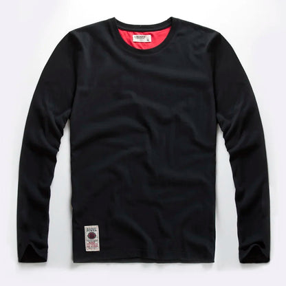 Men's T-Shirts Spring Long Sleeve T-Shirt Men's Clothing Y2k T-Shirt Washing Sweatshirt Shirts Casual O-Neck Streetwear Tee Tops