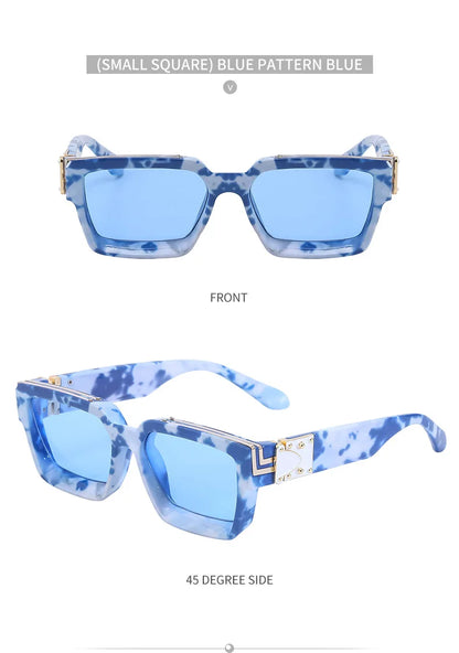 Millionaire Square Sunglasses For Men Vintage Luxury Sunglasses Women Retro Shades Fashion Glasses Gafas De Sol Sonnenbrille Sun