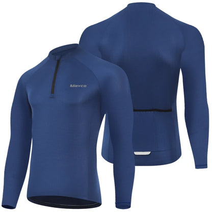 Men Cycling Jersey Long Sleeve Mountain Bike Shirt Three Pocket safty Reflective Cycling Jacket Sportswear Camisetas De Hombre