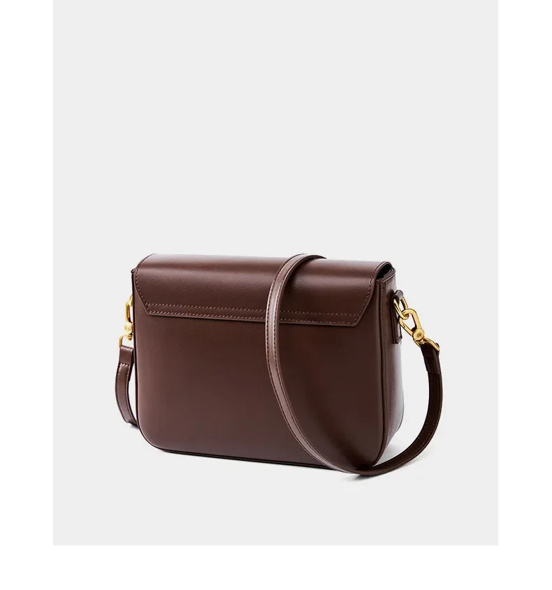 100% Genuine Leather Women Crossbody Bag Fashion Small Square Bag High Quality Cowhide Women's Commuter Shoulder Bag