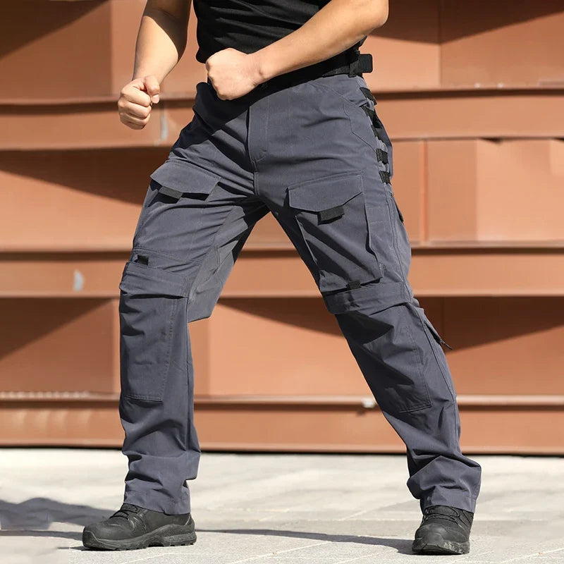 Outdoor Waterproof Work Pants Men Field Combat Tactical Trousers Spring Autumn Wear-Resistant Multi-pocket Training Cargo Pants
