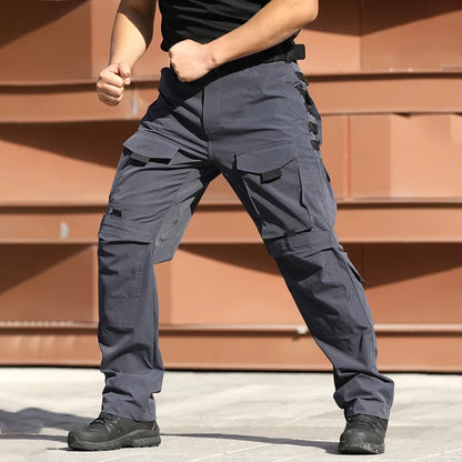 Outdoor Waterproof Work Pants Men Field Combat Tactical Trousers Spring Autumn Wear-Resistant Multi-pocket Training Cargo Pants