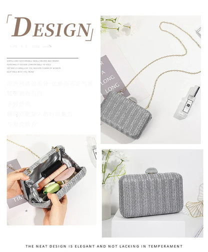 Weave Straw Evening Clutch Bags for Women Summer Party Fashion Shoulder Bags Luxury Purse Hadbags Wedding Bridal Clutches Sac