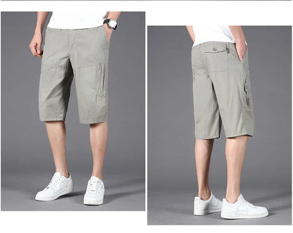 Plus Size Men's Shorts Casual Cargo Shorts Summer Cotton Work Shorts Outdoor Sweatpants Cool Breathable