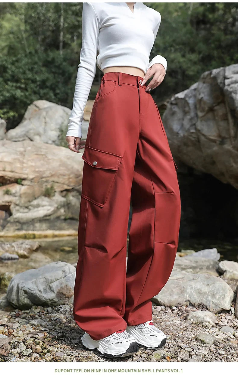 Outdoor Hiking Pants Woman 3 In 1 Removable Fleece Waterproof Camping Trousers Winter Large Pocket Windproof Cycling Travel Pant