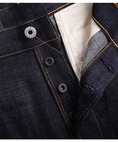 Denim Jeans Loose Straight Fit Heavyweight Raw Denim Pants