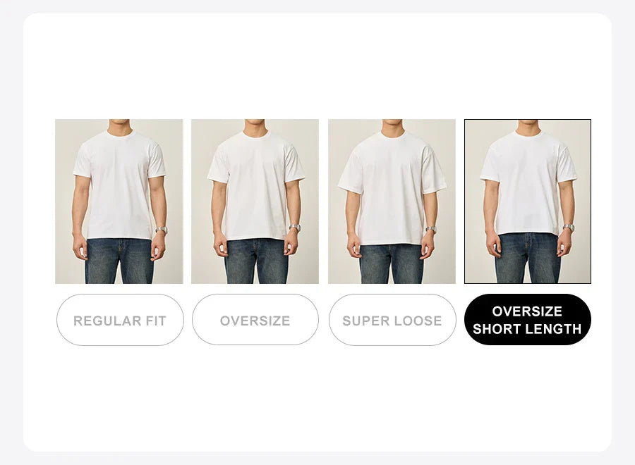 2026 Summer New 【Oversize Short Length】 Cooling T-Shirt 230gsm Crew Neck Moisture-wicking Breathable Tops Men