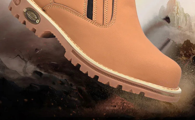 work shoes for men waterproof safety shoes man anti spark leather boots man anti puncture anti slip welder shoe black work shoes