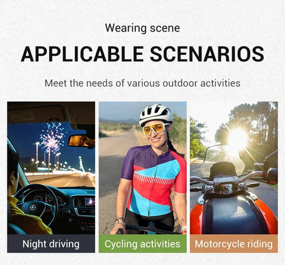 Yellow Polarized Sunglasses for Driving Night Vision Cycling Glasses Fashion MTB Mountain Bike Men Women Casual Glasses