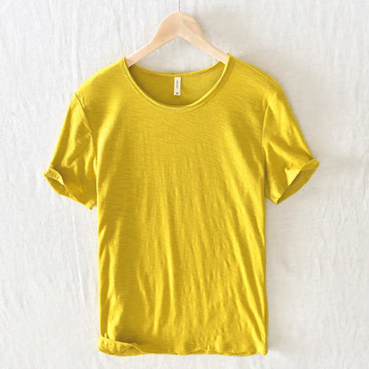 Soft Cotton Short Sleeve O-Neck Summer Men T-shirt Casual Brand Clothing Breathable T shirt Men Italy Style Mens Tshirt Camiseta