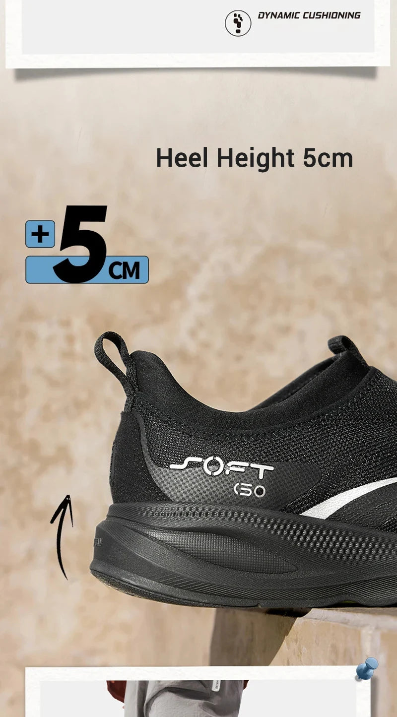 Men's SOFT GO 2 Walking Shoes COMFOAM Slip-on Soft Thick Heel LiNing Comfortable Wearable Sports Casual Shoes AGLV005