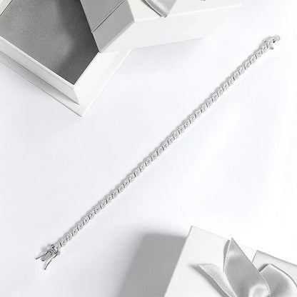 18K Plated All Moissanite Tennis Bracelet for Women Lab Created Diamond Chain 925 Sterling Silver Wholesale Jewelry