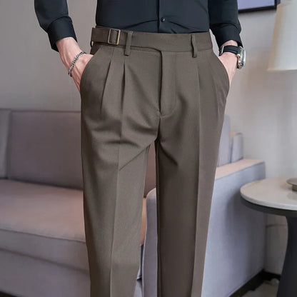 Yellow Men's Suit Pants, Fashion Slim Dress Trousers ,White Black Blue Green Pantalones Hombre Fall/Winter Male Pant, 2025 New